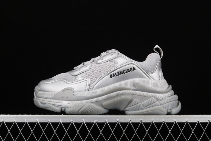 bl triple s trainers sneakers silver 042904