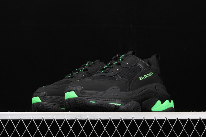 bl triple s trainers black green sneakers a111316