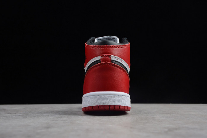 air jordan 1 kids high og “black toe” white/ black-varsity red mens 555088-125