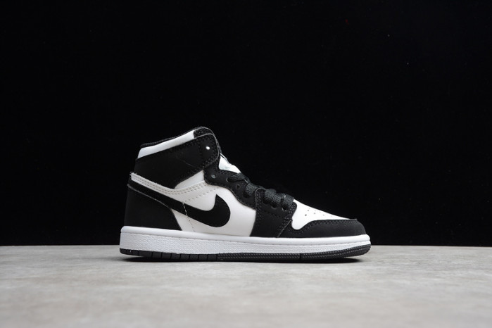 air jordan 1 kids mid white black teal tint bq6931-103