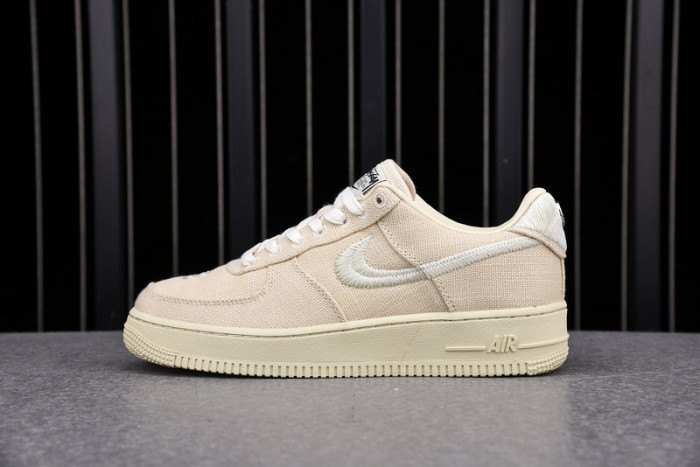 stussy nike air force 1 low “fossil stone” cz9084-200