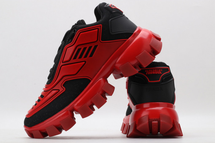 PRAD RED BLACK SNEAKERS