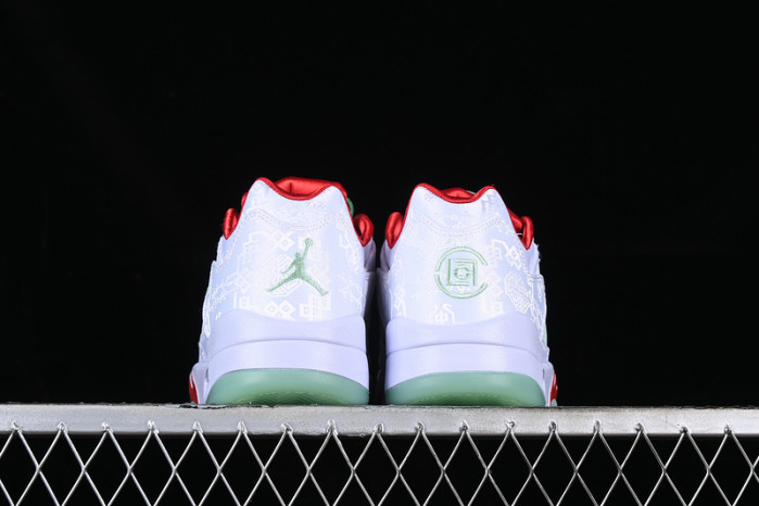air jordan 5 low white/green/red/grey 1551183