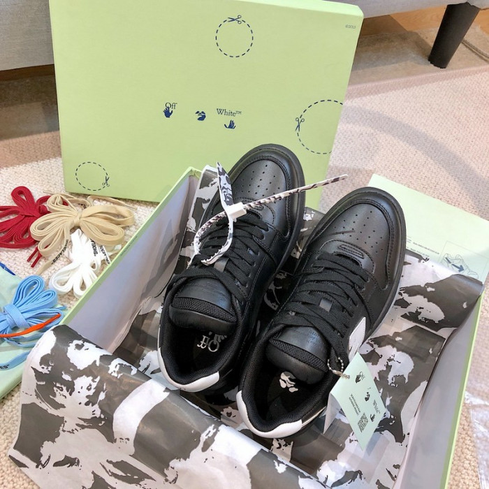 ofw out of office low-top leather sneakers 22101001