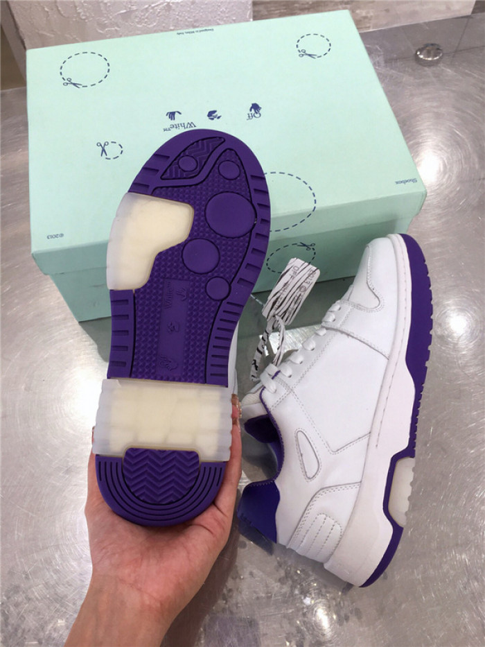 ofw out of office low-top leather sneakers