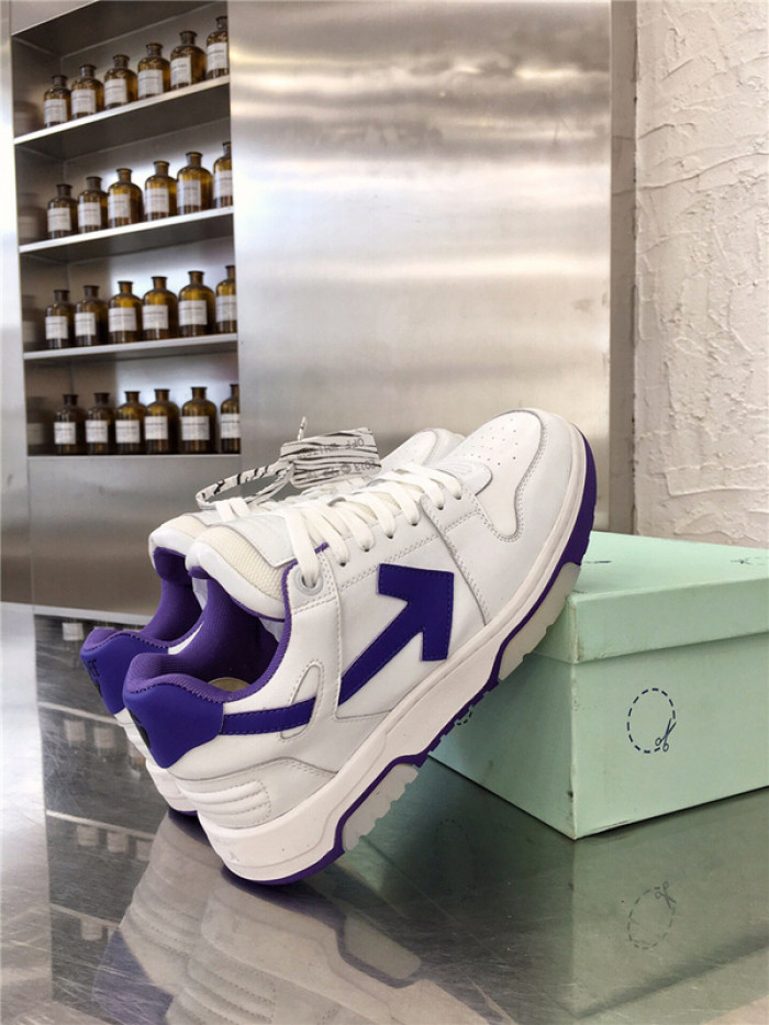 ofw out of office low-top leather sneakers