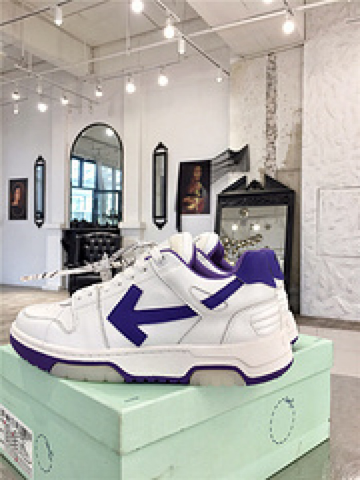 ofw out of office low-top leather sneakers