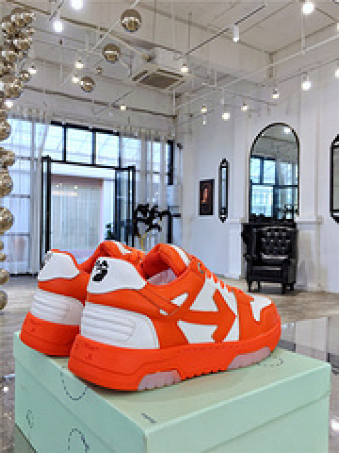 ofw out of office low-top leather sneakers