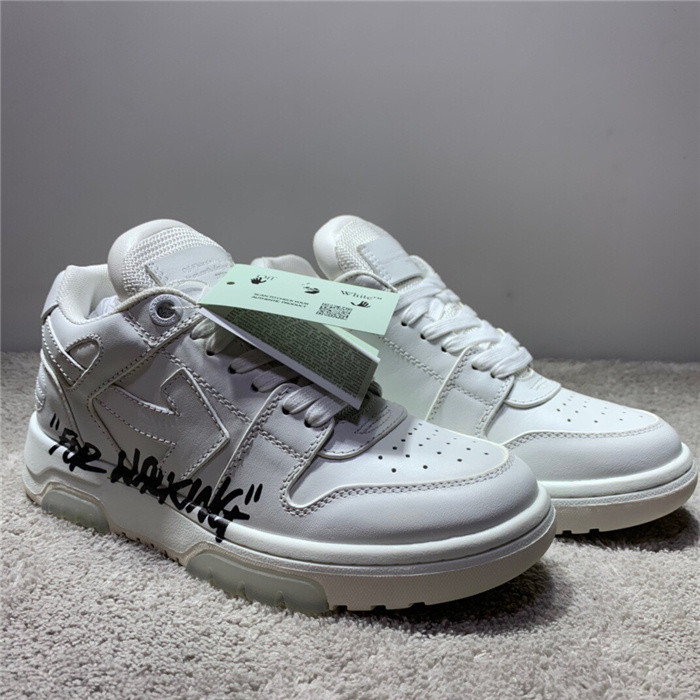 ofw out of office low-top leather sneakers