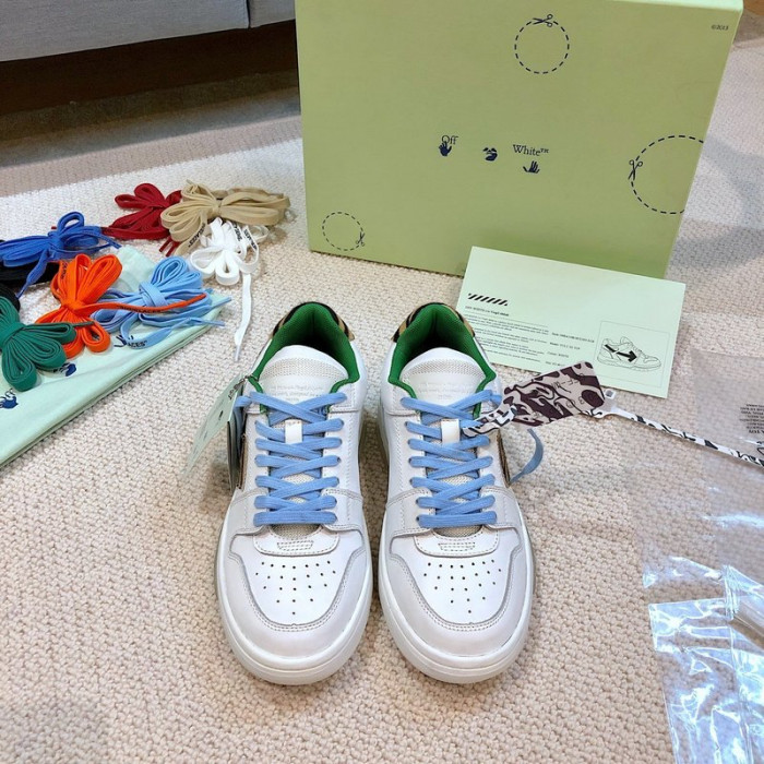 ofw out of office low-top leather sneakers