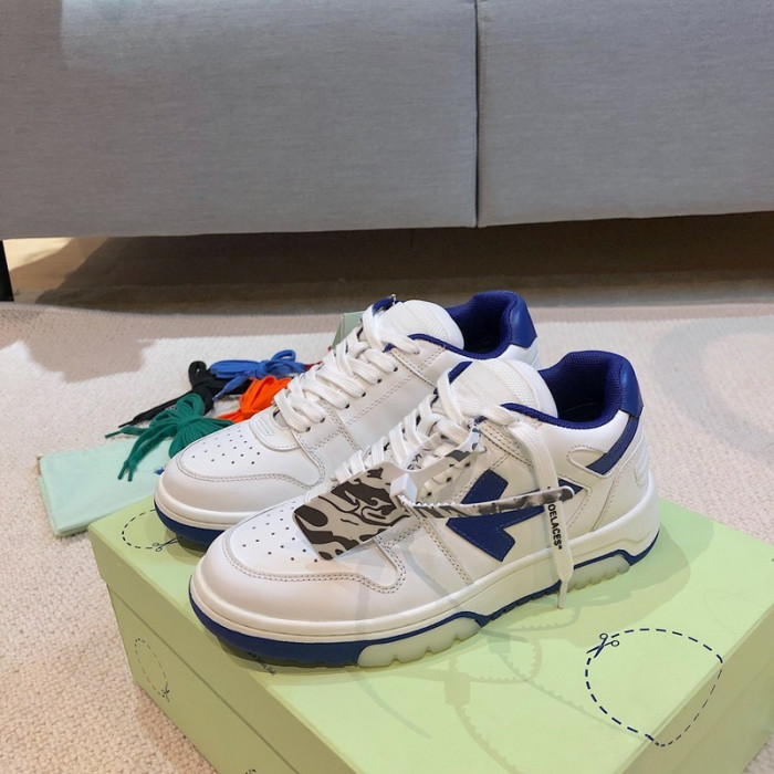 ofw out of office low-top leather sneakers