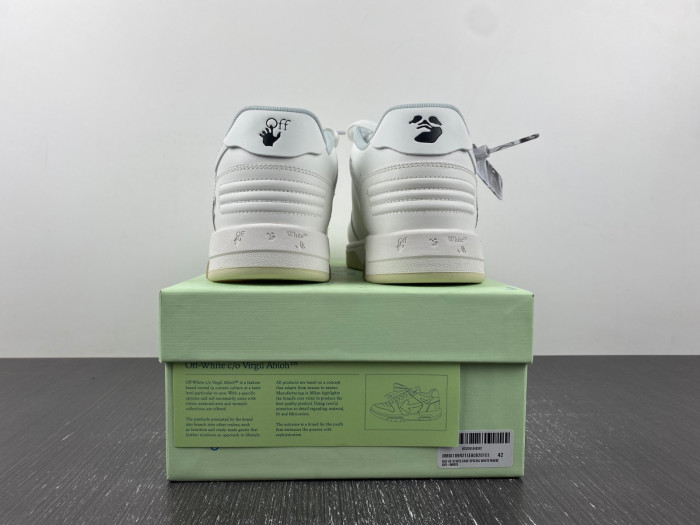 ofw out of office low-top leather sneakers