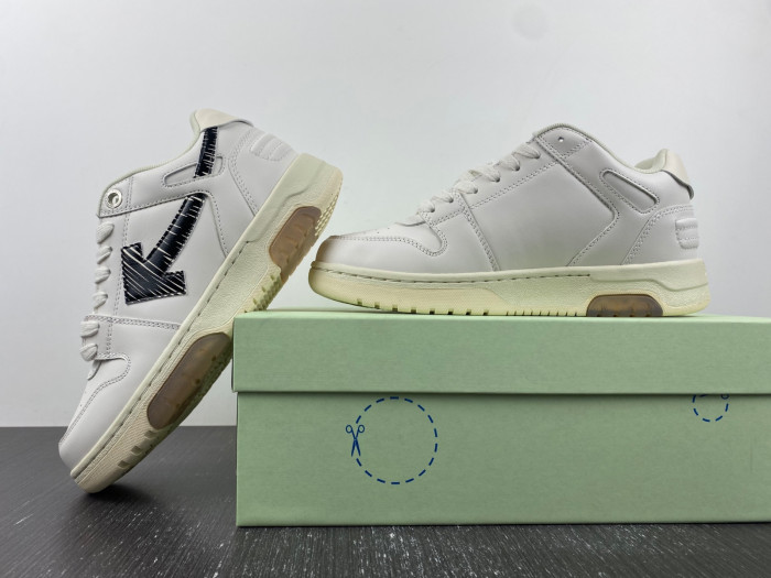 ofw out of office low-top leather sneakers