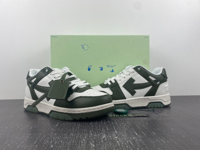 ofw out of office low-top leather sneakers