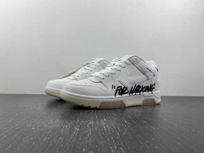 ofw out of office low-top leather sneakers