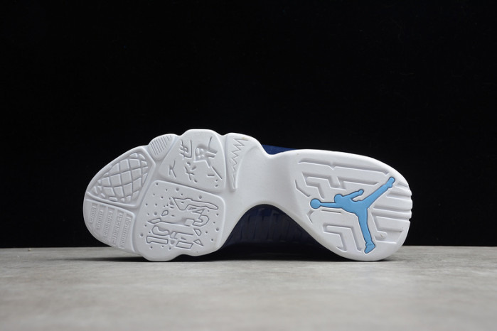 air jordan 9 unc white/university blue-midnight navy 302370-145