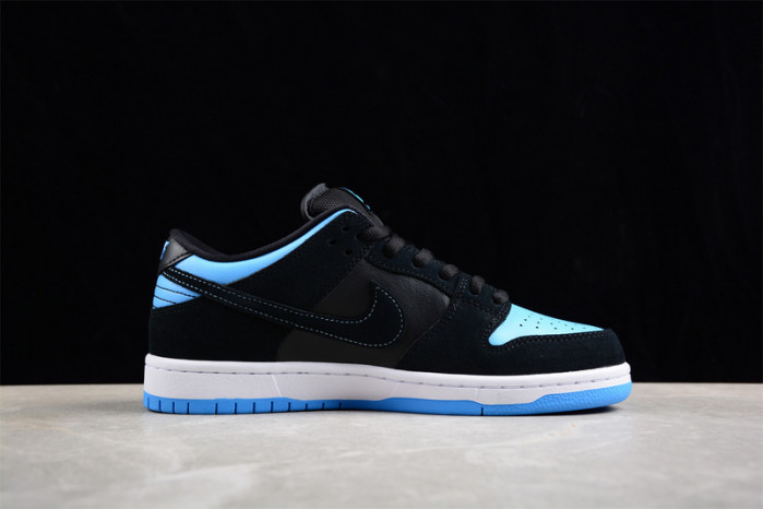 nike sb dunk low black university blue men