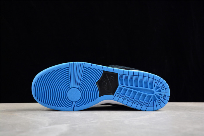 nike sb dunk low black university blue men