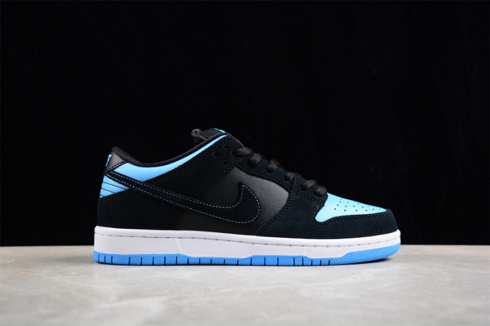 nike sb dunk low black university blue men