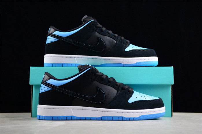 nike sb dunk low black university blue men