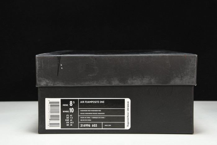 nike air foamposite one habanero red 314996-603