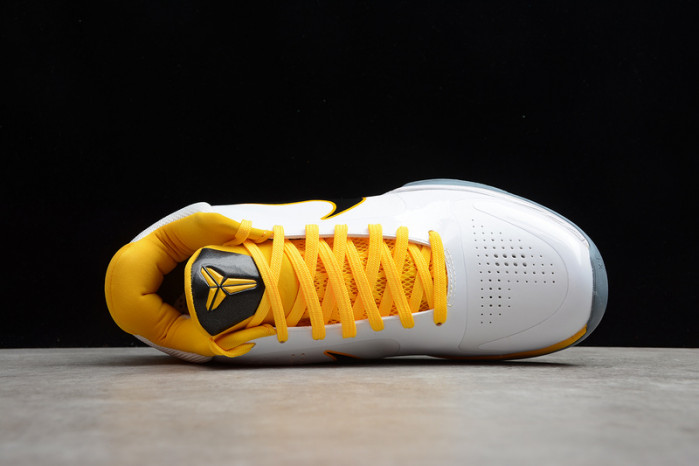 nike zoom kobe v summite white black yellow 386430-104