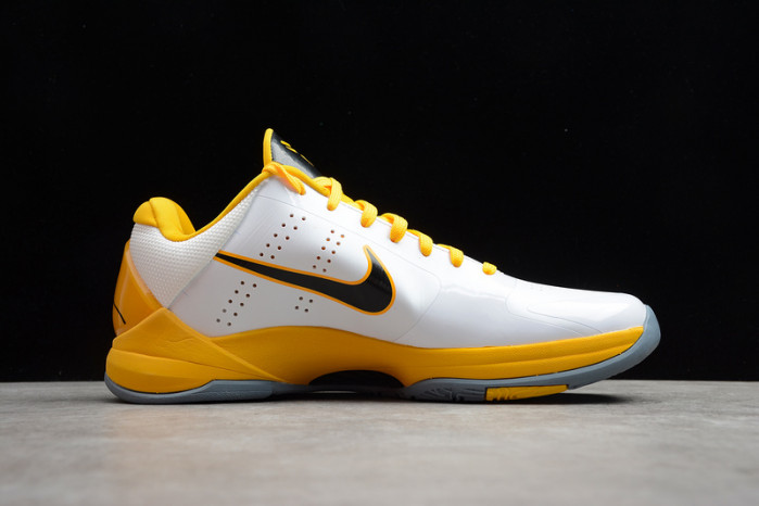 nike zoom kobe v summite white black yellow 386430-104