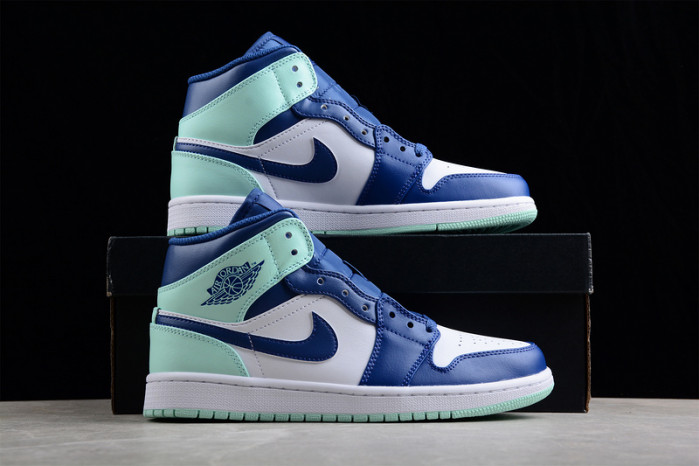 air jordan 1 mid "blue mint" 554724-413