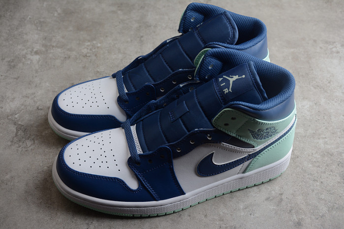 air jordan 1 mid "blue mint" 554724-413
