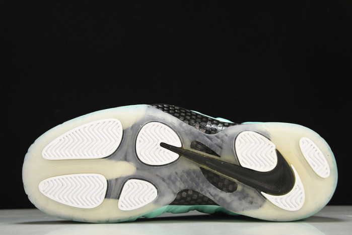 nike air foamposite pro “island green” metallic platinum mens 624041-303
