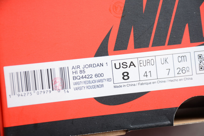 jordan 1 retro high 85 varsity red - bq4422-600