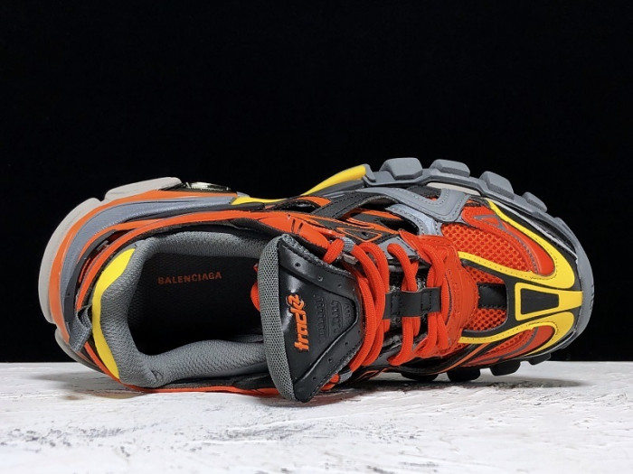 bl track trainers sneaker orange black grey h903p068