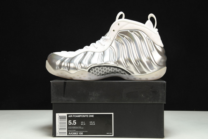 nike air foamposite one chrome white aa3963-100