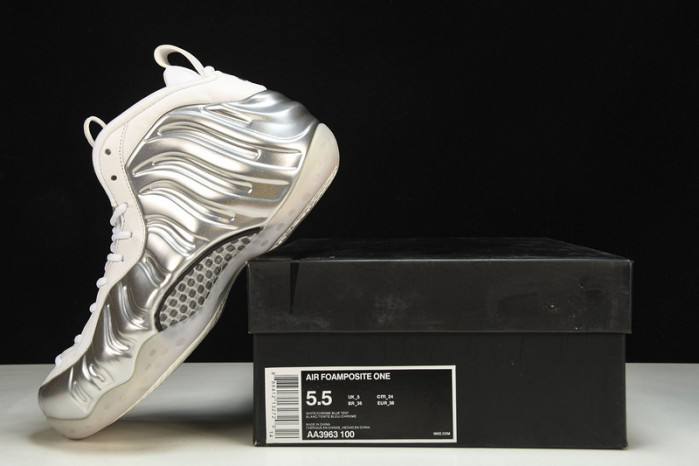 nike air foamposite one chrome white aa3963-100