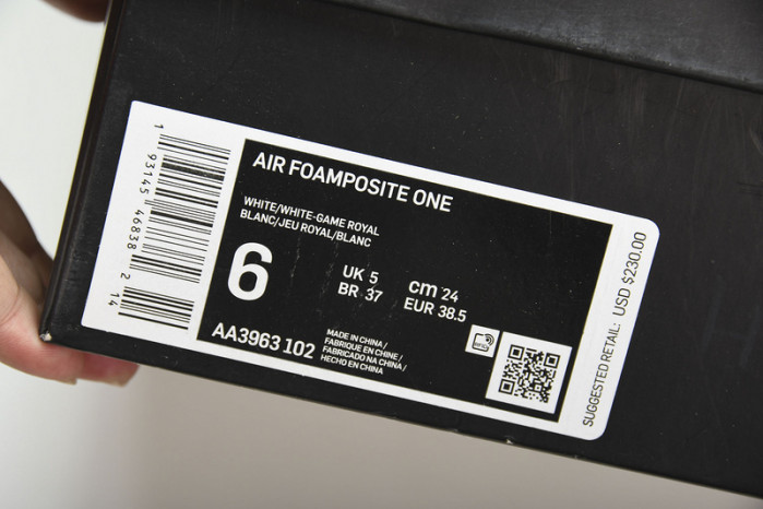 nike air foamposite one usa aa3963-102