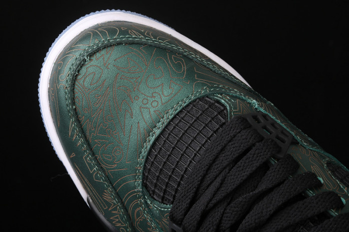 air jordan 4 laser green/blaca/white aj4-1043515