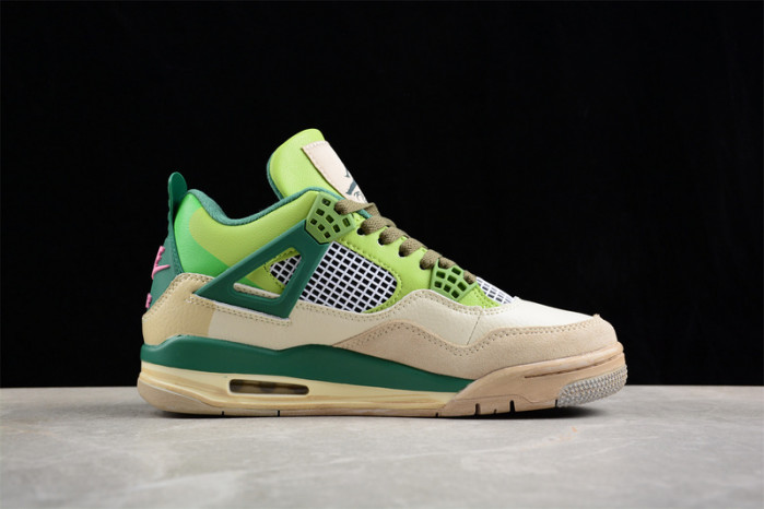 air jordan 4 retro white/grey/brown/green aj4-kncw2