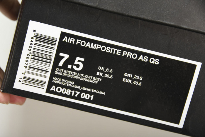 nike air foamposite pro ao0817-001