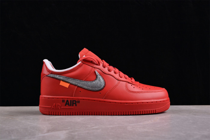 off white x nike air force 1 red ao4297-600