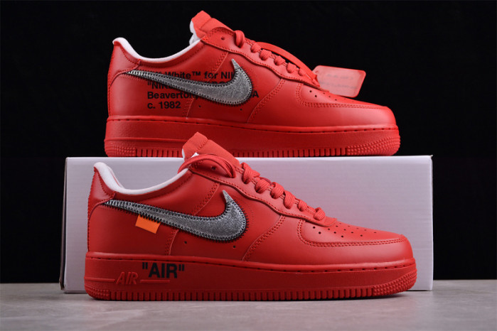 off white x nike air force 1 red ao4297-600