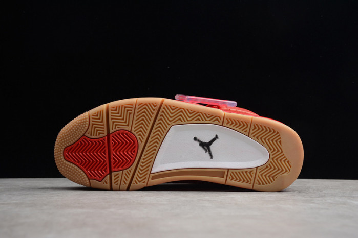 air jordan 4 fire red gum singles day av3914-600