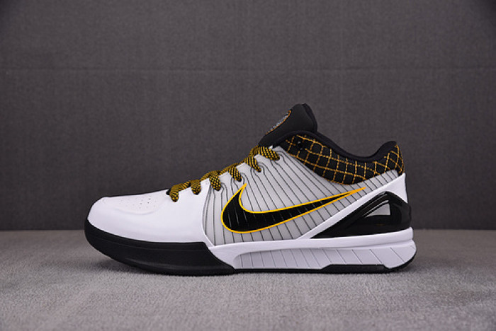 nike kobe 4 protro white black del sol av6339-101