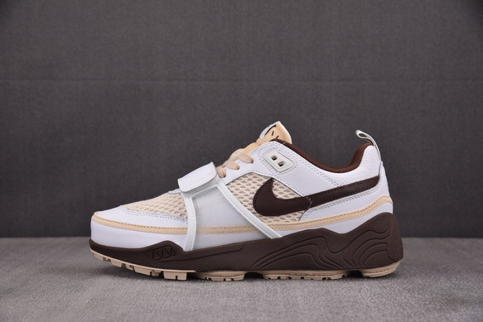 Travis Scott x Nike Zoom Field Jaxx White Light Chocolate HQ3073-100