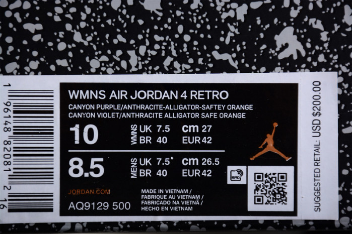 air jordan 4 “canyon purple” aq9129-500