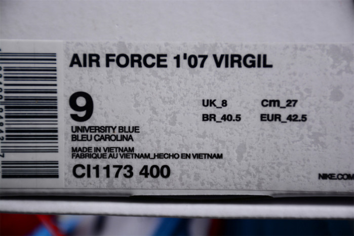 off-white air force 1 mca university blue cl1173-400