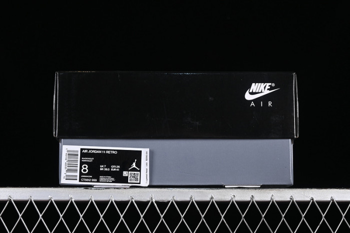 air jordan 11 retro white/black/purple ct8812-999