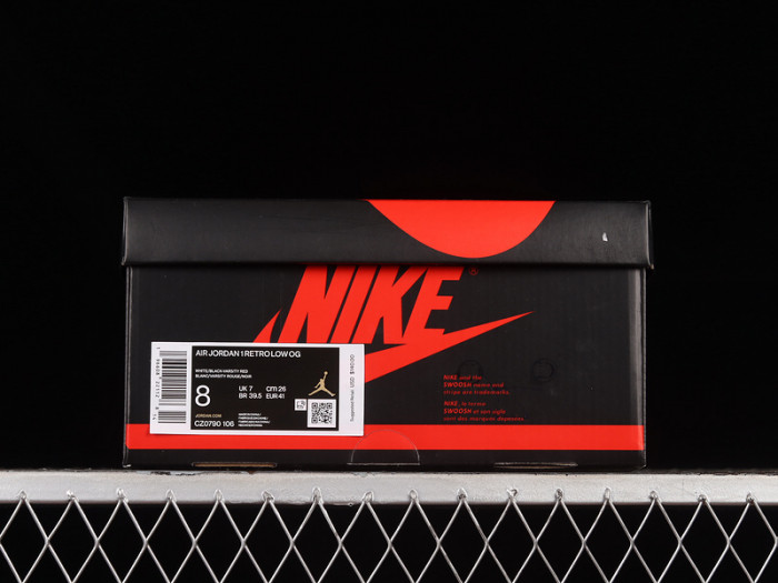 air jordan 1 low og "black toe" cz0790-106