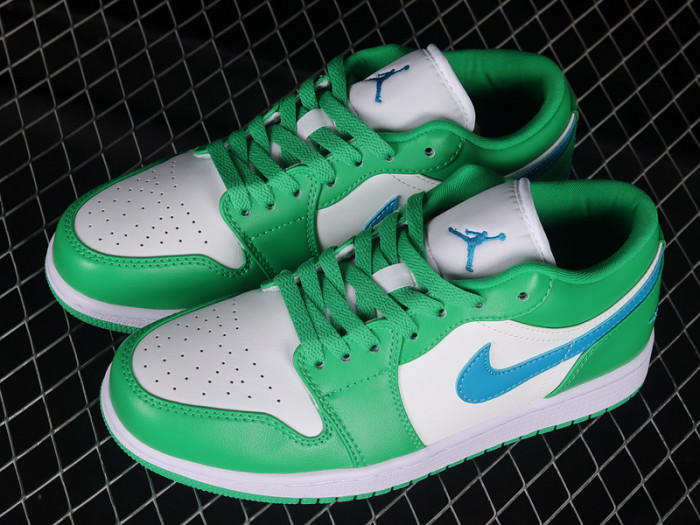 air jordan 1 low "lucky green/aquatone" dc0774-304