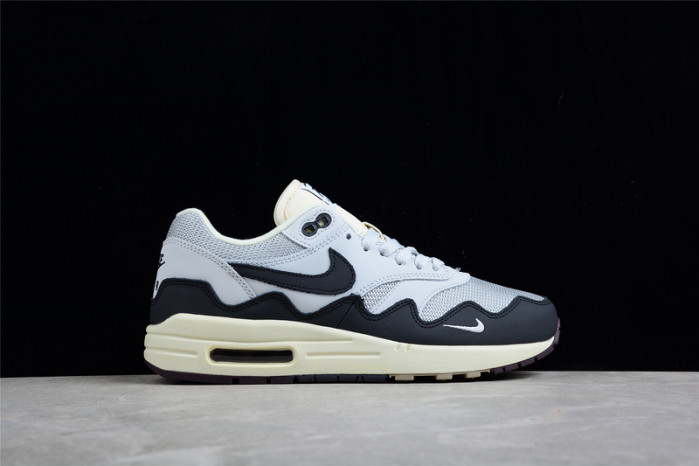 patta x nike air max 1 black white grey dh1348-002