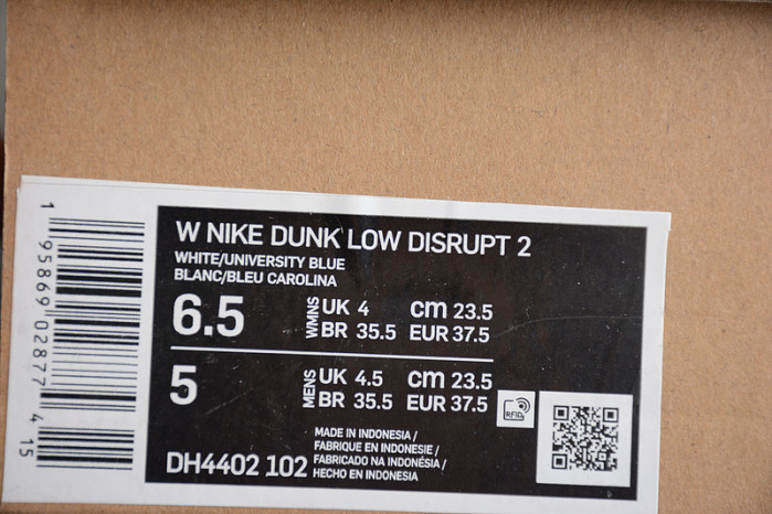 nike sb dunk low disrupt 2 white university blue dh4402-102